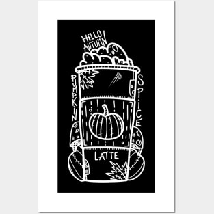 Pumpkin spice latte (White) Posters and Art